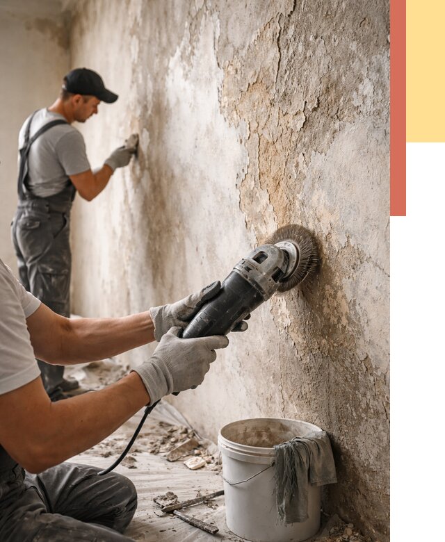 Снятие и удаление краски со стен в Ленинске-Кузнецком от 2146 руб. — ОТДЕЛОЧНИК-Лнн