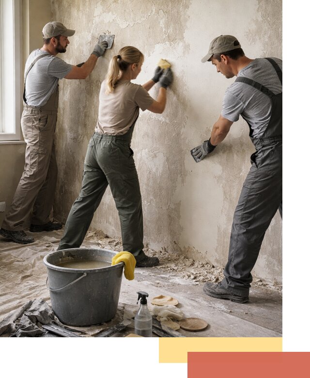 Очистка стен от клея и грунтовки в Ленинске-Кузнецком качественно и быстро