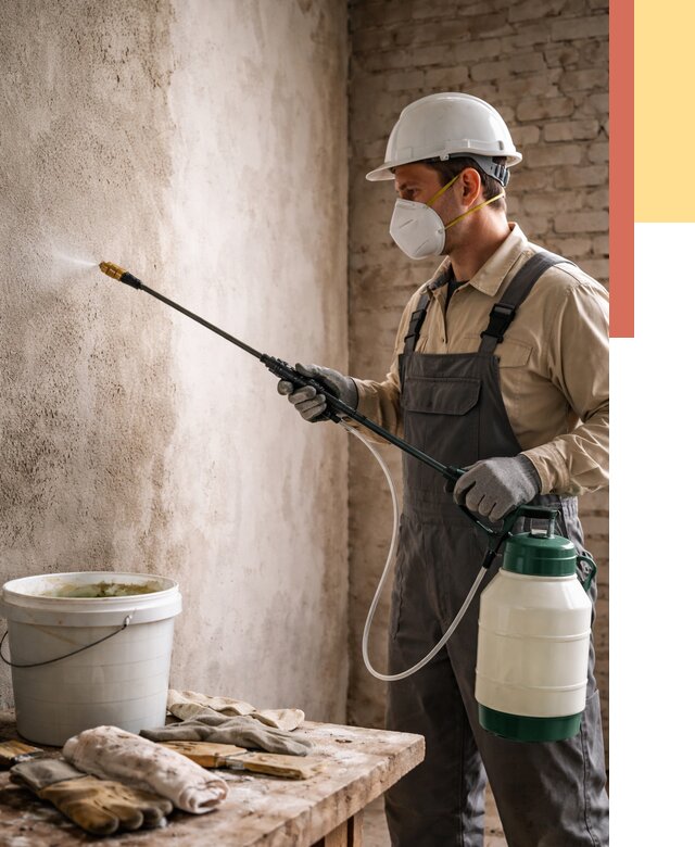 Антисептическая обработка стен в Ленинске-Кузнецком от 1227 руб. — быстро и недорого | ОТДЕЛОЧНИК-Лнн