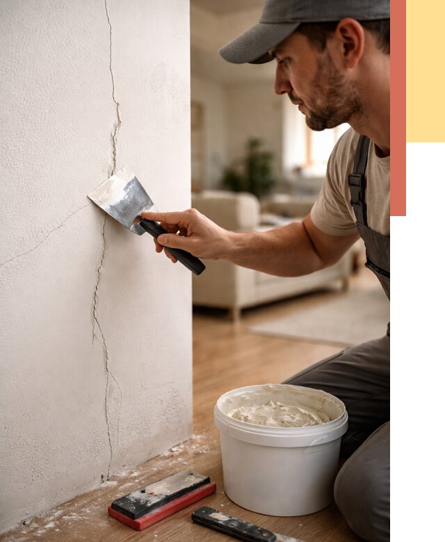 Заделка трещин и сколов в Ленинске-Кузнецком от 2504 руб. — быстро и недорого | ОТДЕЛОЧНИК-Лнн