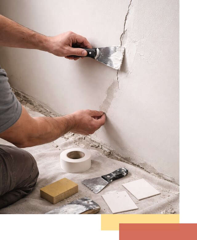 Заделка трещин и сколов в стенах и потолках в Ленинске-Кузнецком