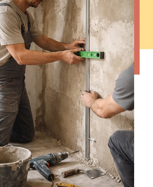 Установка штукатурных маяков в Ленинске-Кузнецком от 7155 руб. — быстро и недорого | ОТДЕЛОЧНИК-Лнн