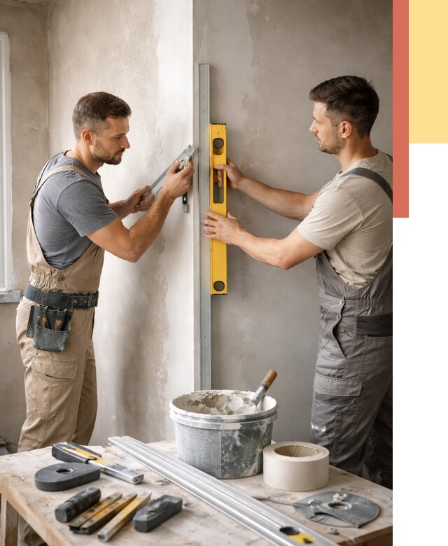 Выведение углов стен в Ленинске-Кузнецком от 1891 руб. быстро и недорого | ОТДЕЛОЧНИК-Лнн