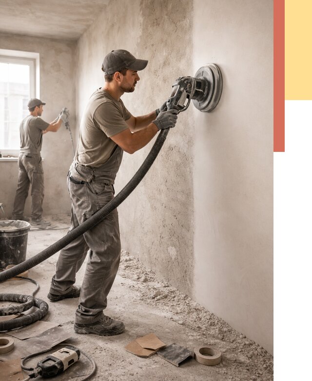 Шлифовка стен в Ленинске-Кузнецком от 1227 руб/м2 — быстро и недорого | ОТДЕЛОЧНИК-Лнн