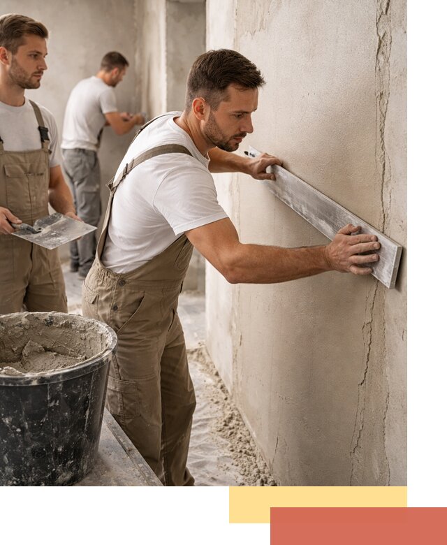 Штукатурка стен без маяков в Ленинске-Кузнецком быстро и качественно