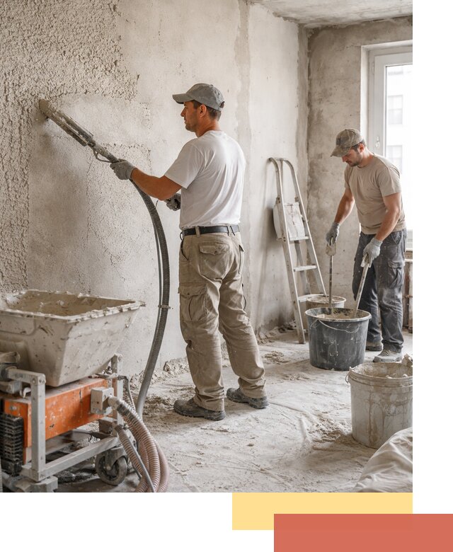 Машинная штукатурка стен в Ленинске-Кузнецком — быстро и качественно