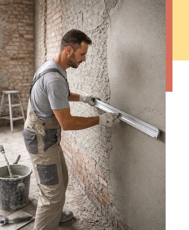 Штукатурка кирпичных стен в Ленинске-Кузнецком от 4599 руб/м2 — быстро и недорого | ОТДЕЛОЧНИК-Лнн