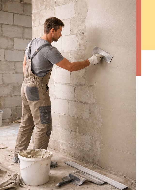 Штукатурка стен из газобетона в Ленинске-Кузнецком от 2146 руб./м2 — быстро и недорого | ОТДЕЛОЧНИК-Лнн