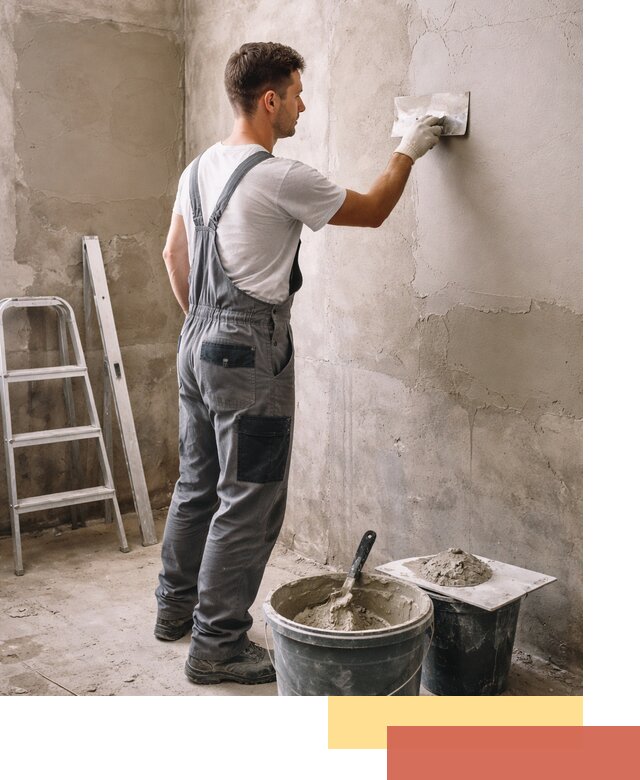 Штукатурка стен в ванной под ключ в Ленинске-Кузнецком