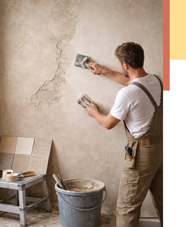 Ремонт декоративной штукатурки в Ленинске-Кузнецком от 4599 руб. под ключ | ОТДЕЛОЧНИК-Лнн