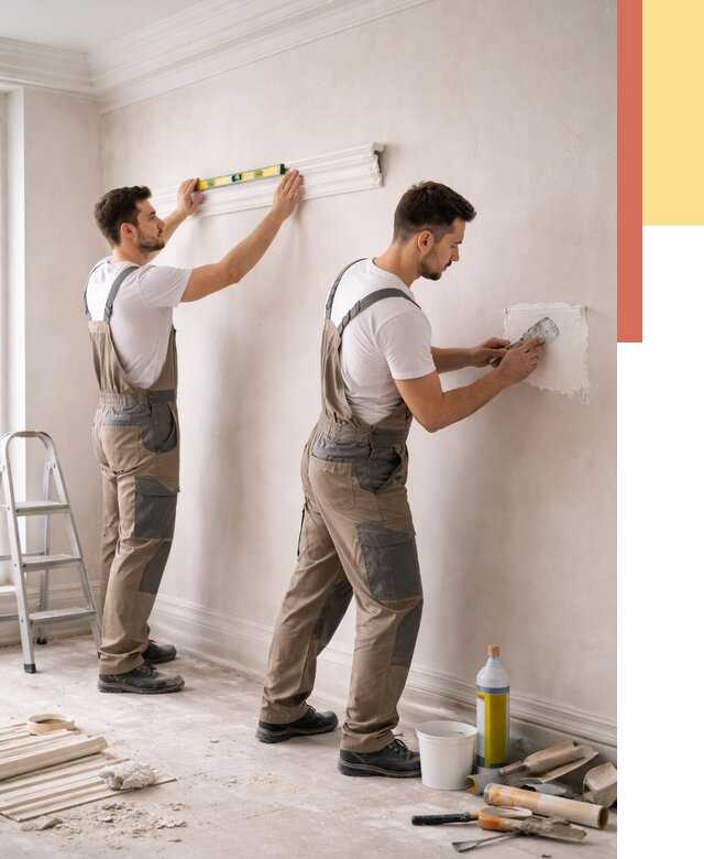 Монтаж лепнины на стены в Ленинске-Кузнецком от 4599 руб. — недорого, быстро | ОТДЕЛОЧНИК-Лнн