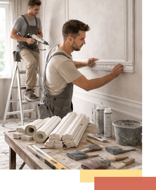 Монтаж лепнины на стены в Ленинске-Кузнецком профессионально и качественно