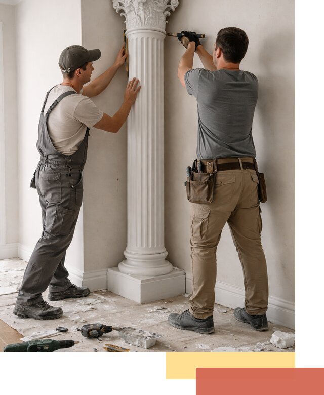 Установка декоративных колонн в Ленинске-Кузнецком под ключ