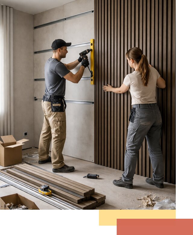 Монтаж реечных панелей на стены в Ленинске-Кузнецком