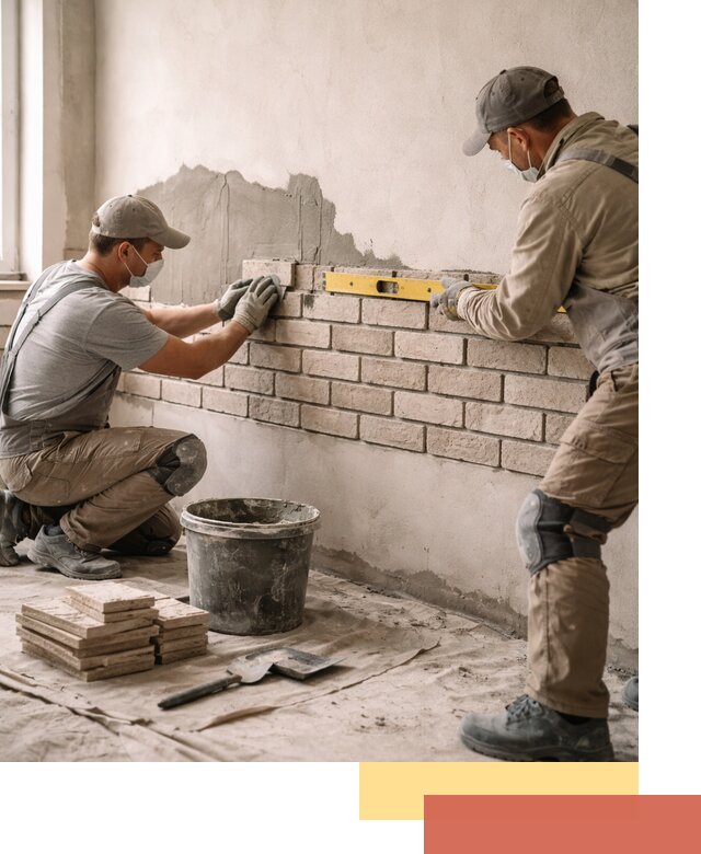 Монтаж декоративного кирпича профессионально в Ленинске-Кузнецком