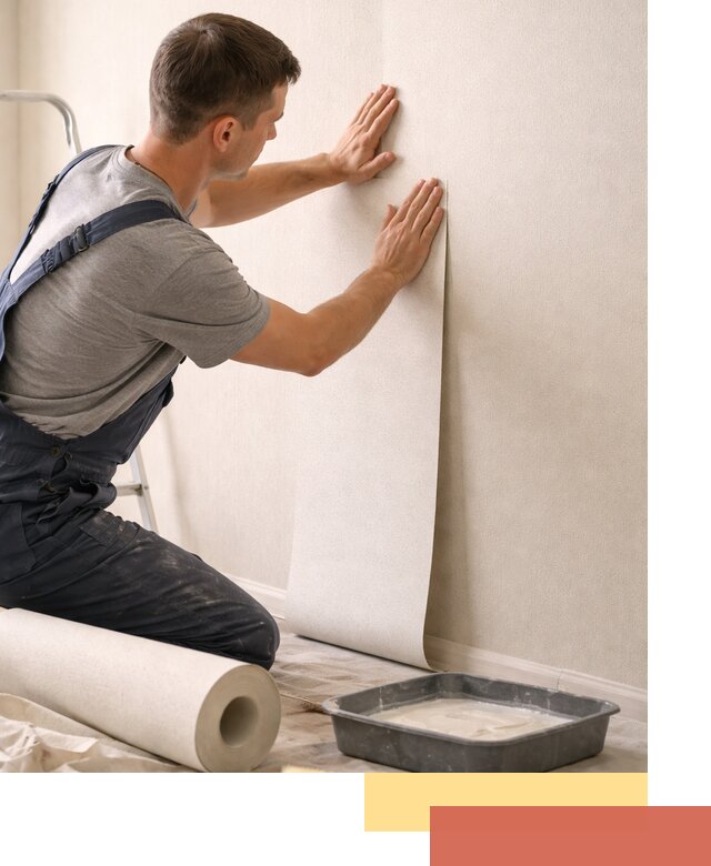 Поклейка флизелиновых обоев в Ленинске-Кузнецком качественно и быстро