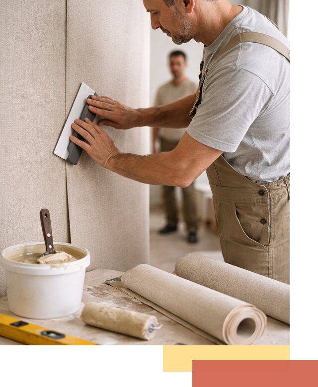 Поклейка текстильных обоев в Ленинске-Кузнецком профессионально и аккуратно