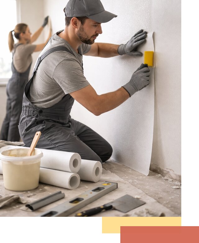 Поклейка стеклообоев профессионально в Ленинске-Кузнецком