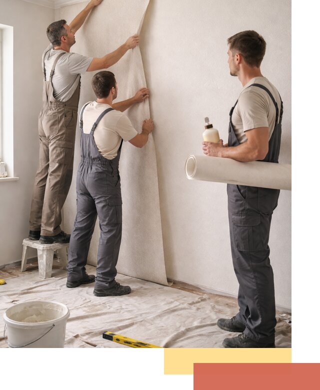 Оклейка стен обоями в Ленинске-Кузнецком — качественно и профессионально