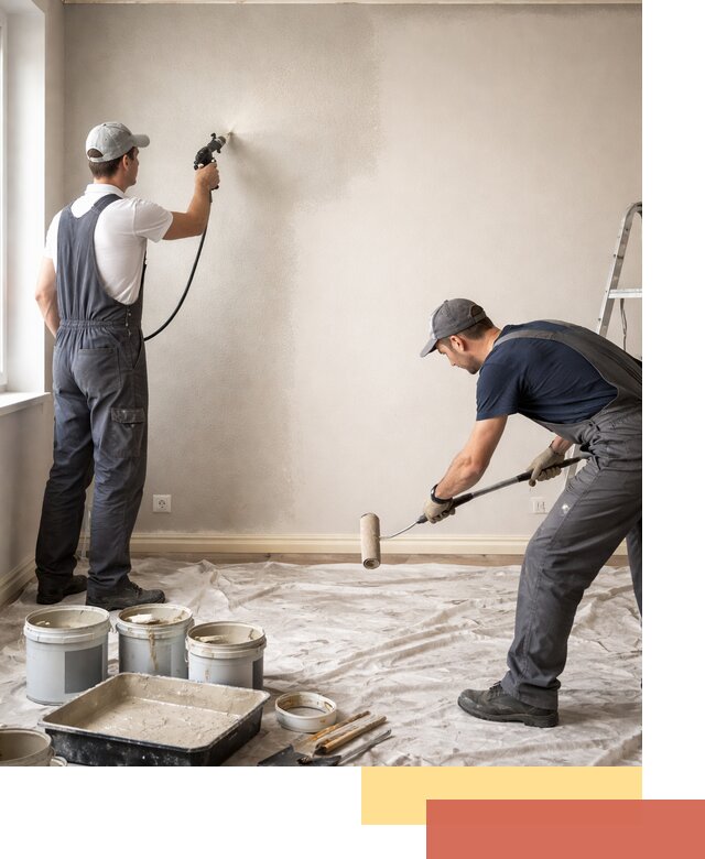 Покраска стен моющейся краской и защита поверхностей в Ленинске-Кузнецком