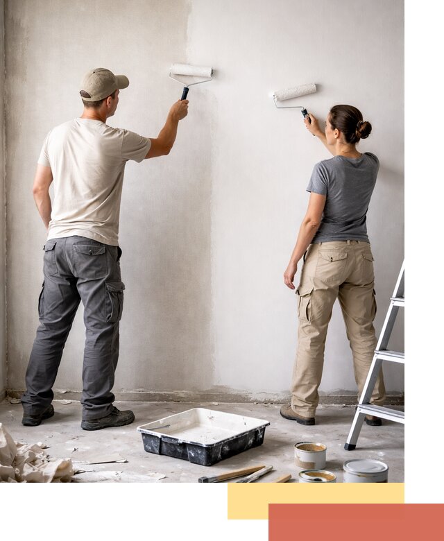 Окраска стен по стеклохолсту в Ленинске-Кузнецком качественно и долговечно