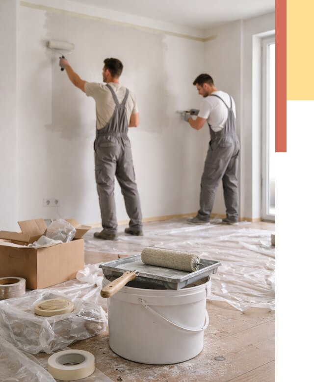 Покраска стен в квартире в Ленинске-Кузнецком от 2555 руб/м2 — быстро и недорого | ОТДЕЛОЧНИК-Лнн