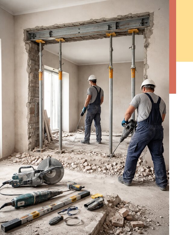 Прорезка проема в стене в Ленинске-Кузнецком от 4599 руб. — быстро и недорого | ОТДЕЛОЧНИК-Лнн