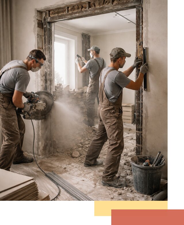 Расширение дверного проема под установку новой двери в Ленинске-Кузнецком