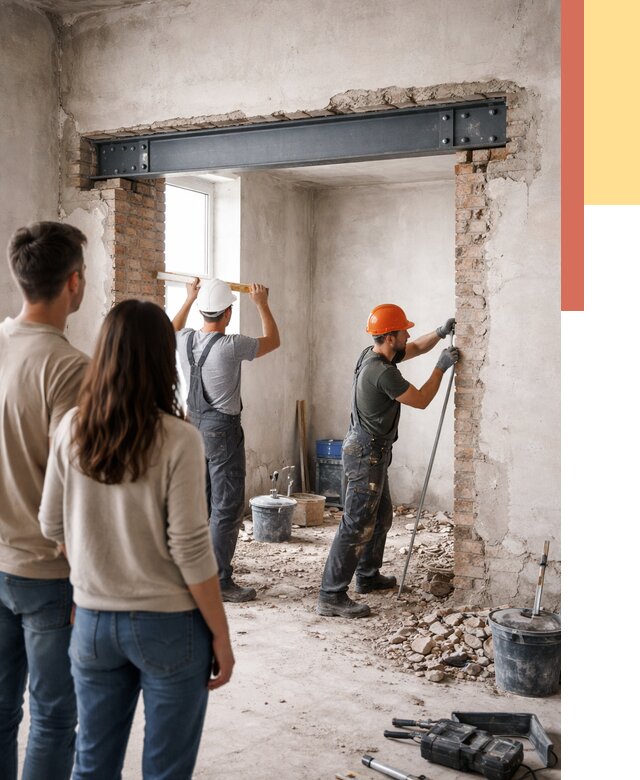 Усиление проема в стене в Ленинске-Кузнецком от 9710 руб. — усиление дверного проема металлоконструкцией | ОТДЕЛОЧНИК-Лнн