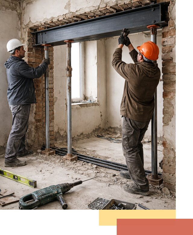 Усиление проема в стене в Ленинске-Кузнецком для расширения и безопасности