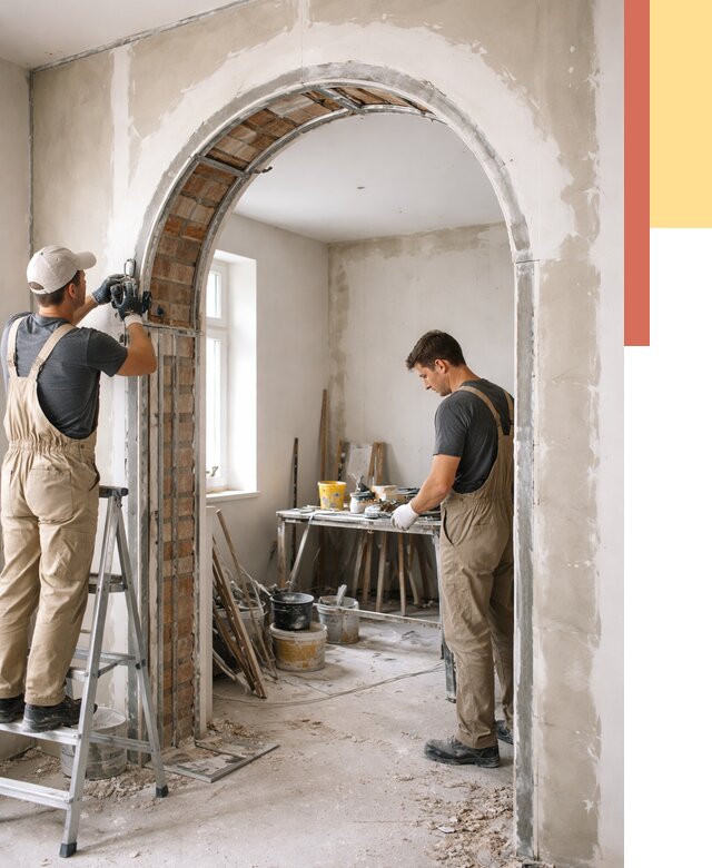 Устройство арочного проема в Ленинске-Кузнецком от 9710 руб. под ключ — быстро и недорого | ОТДЕЛОЧНИК-Лнн