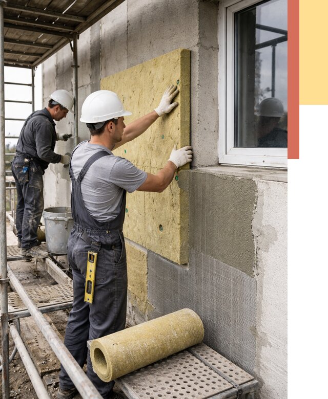 Утепление стен в Ленинске-Кузнецком от 4395 руб. под ключ — быстро и недорого | ОТДЕЛОЧНИК-Лнн