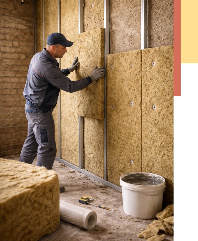 Утепление стен минватой в Ленинске-Кузнецком от 1380 руб./м2 — недорого и быстро | ОТДЕЛОЧНИК-Лнн