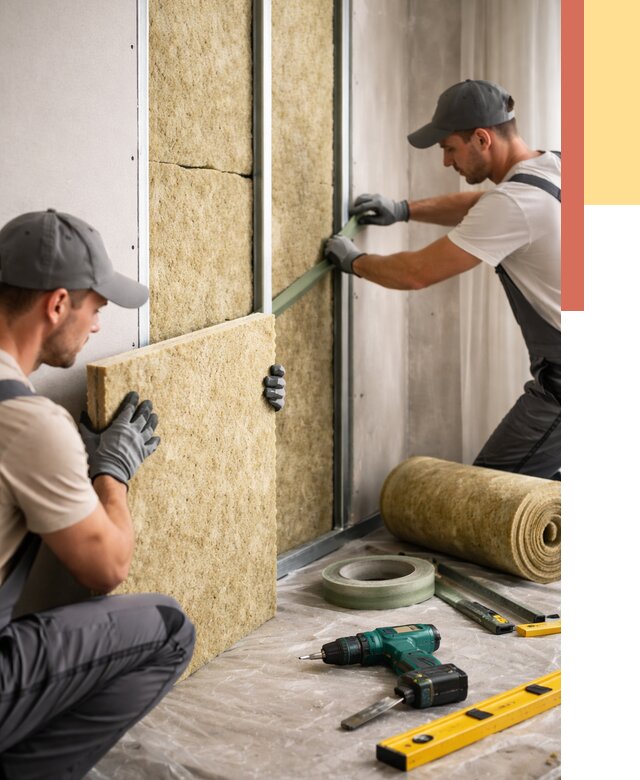 Шумоизоляция стен в Ленинске-Кузнецком под ключ от 1891 руб. | ОТДЕЛОЧНИК-Лнн