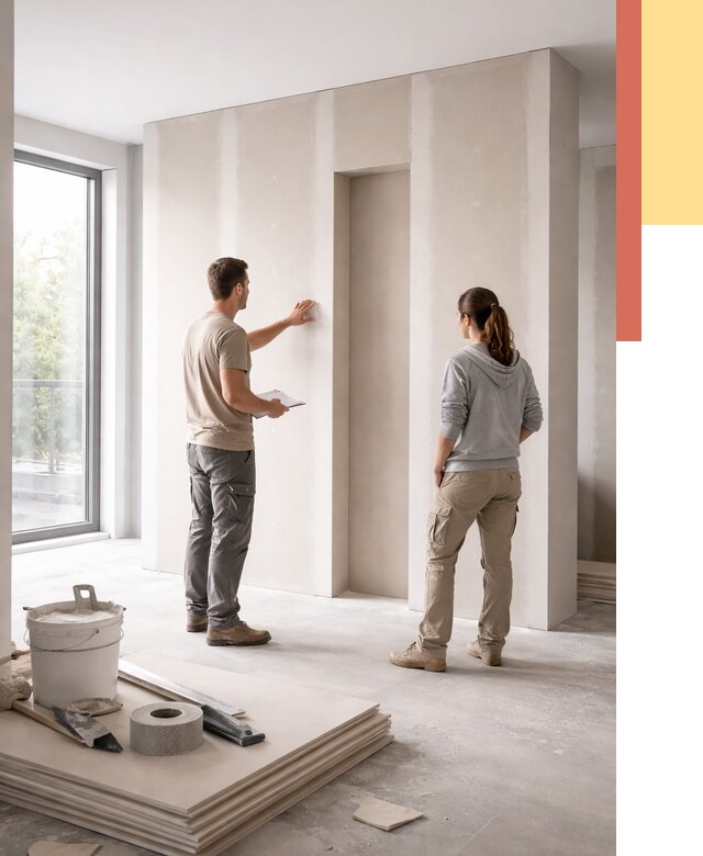 Зонирующая перегородка из гипсокартона в Ленинске-Кузнецком от 2862 руб. под ключ | ОТДЕЛОЧНИК-Лнн