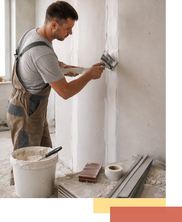 Шпаклевка перегородок из гипсокартона в Ленинске-Кузнецком качественно и быстро