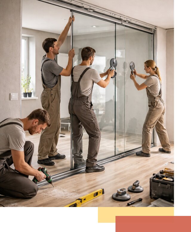 Изготовление стеклянных перегородок на заказ в Ленинске-Кузнецком