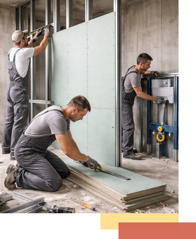 Монтаж и ремонт сантехнических перегородок в Ленинске-Кузнецком