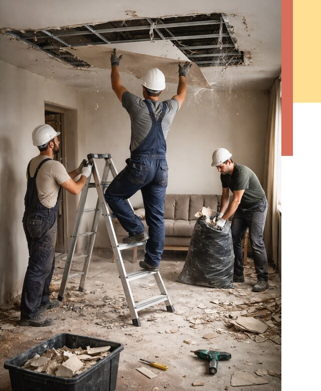 Демонтаж гипсокартонного потолка в Ленинске-Кузнецком от 429 руб. за м2 — ОТДЕЛОЧНИК-Лнн