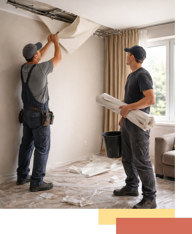 Демонтаж натяжного потолка в Ленинске-Кузнецком быстро и аккуратно