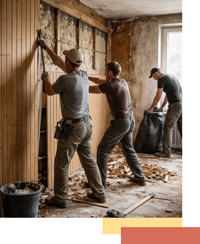 Демонтаж вагонки и вывоз материалов в Ленинске-Кузнецком