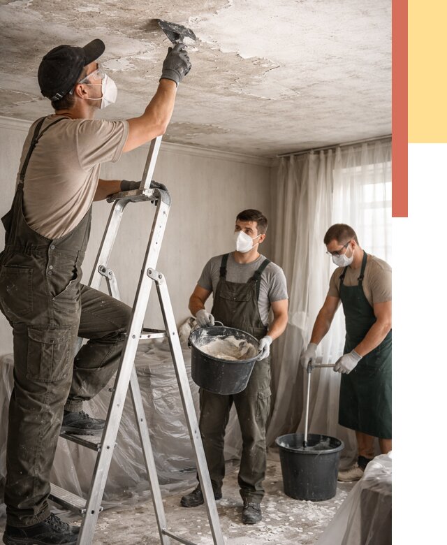 Удаление побелки с потолка в Ленинске-Кузнецком от 2555 руб. быстро и недорого | ОТДЕЛОЧНИК-Лнн