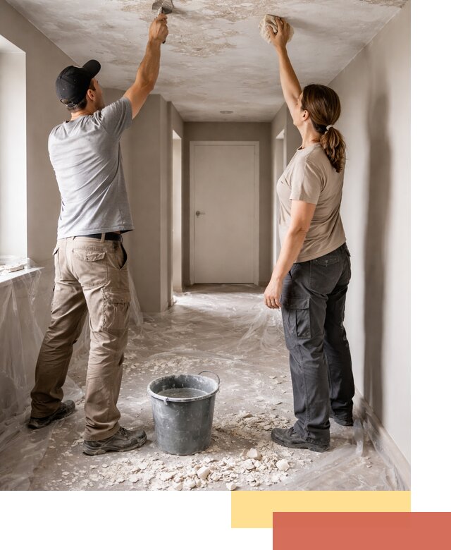 Удаление побелки с потолка в Ленинске-Кузнецком — быстро и аккуратно