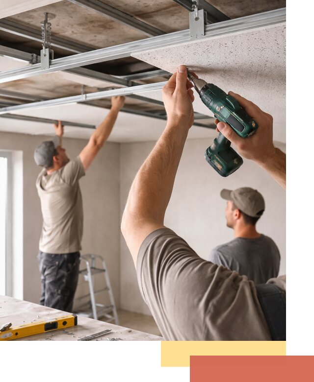 Монтаж акустического потолка в Ленинске-Кузнецком под ключ