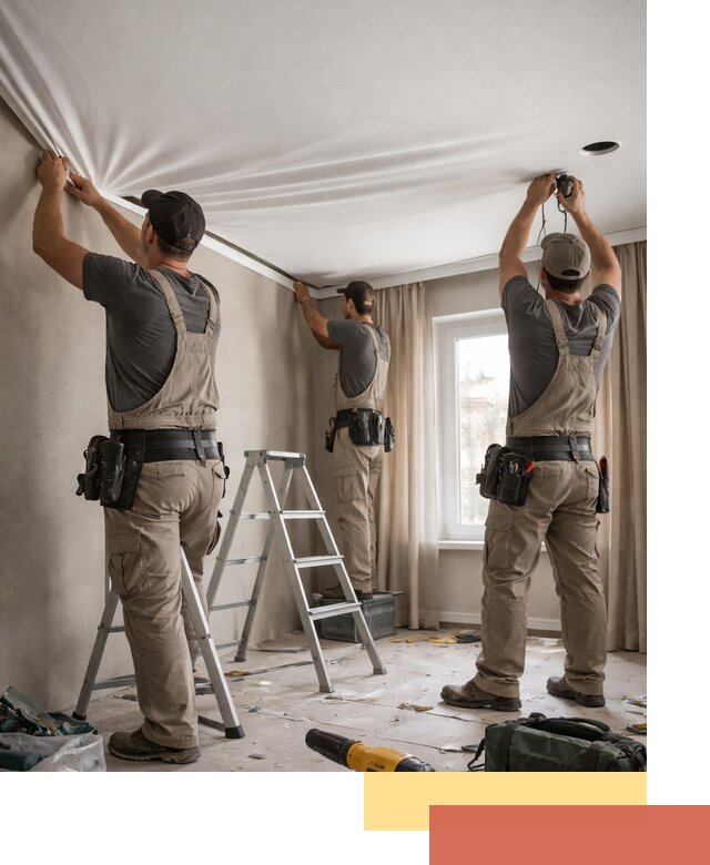 Монтаж матового натяжного потолка в Ленинске-Кузнецком качественно и быстро