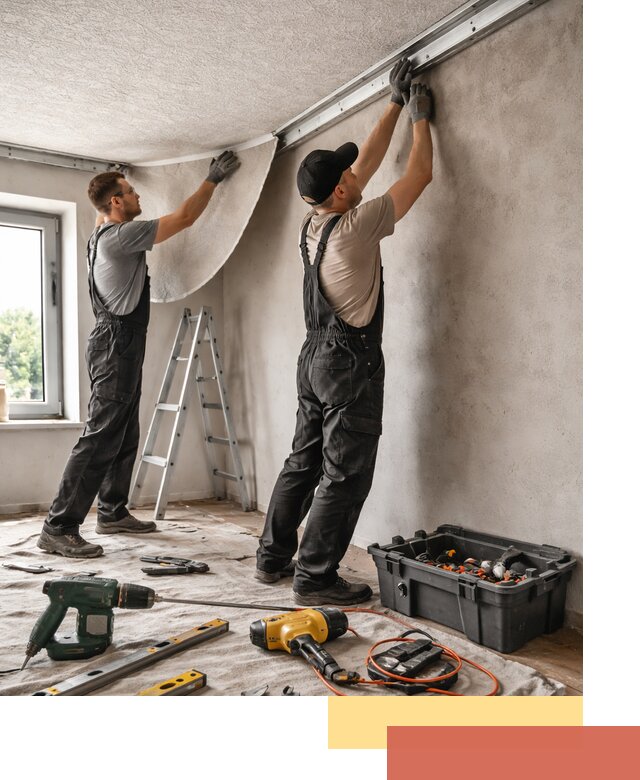 Монтаж фактурного натяжного потолка в Ленинске-Кузнецком качественно и быстро