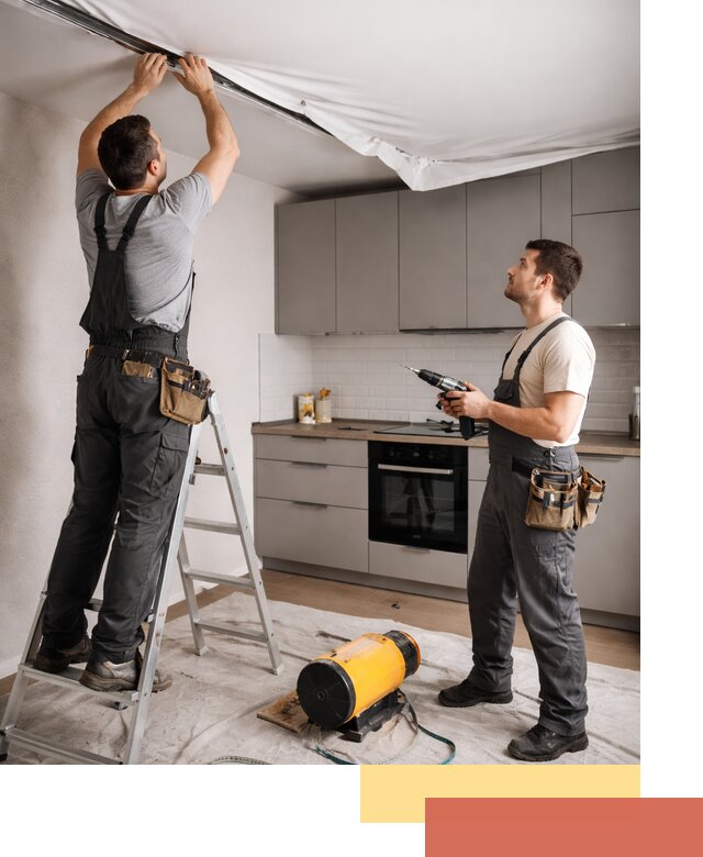 Монтаж натяжного потолка на кухне в Ленинске-Кузнецком