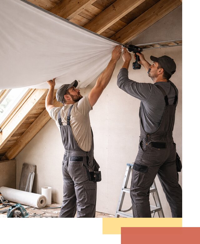 Монтаж натяжного потолка в мансарде в Ленинске-Кузнецком