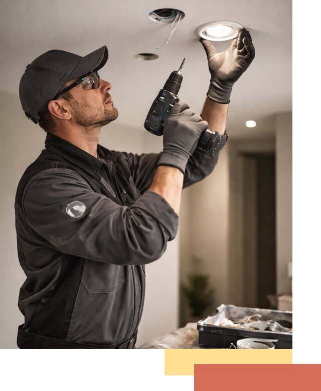 Установка точечных светильников в натяжной потолок в Ленинске-Кузнецком