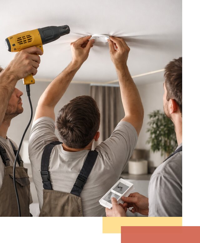 Ремонт прокола полотна натяжного потолка в Ленинске-Кузнецком